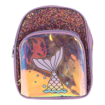 Рюкзак детский, ПВХ, алмазная крошка, 23*18см, 1отделение, 1карман, 3цв микс