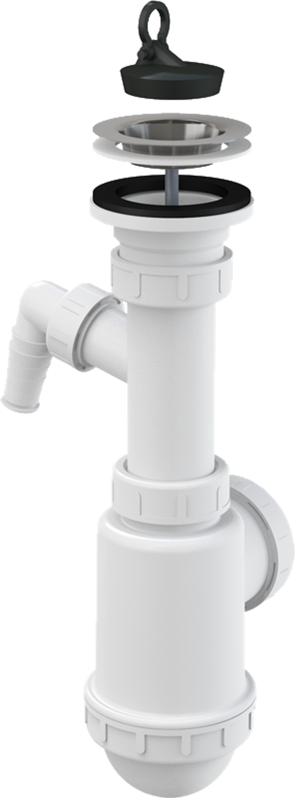 Сифон для A441P -DN50/40 мойки с нержавеющей решеткой и штуцером