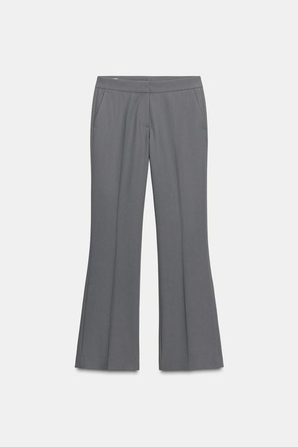 ZARA БРЮКИ FLARE С РАЗРЕЗАМИ, СЕРЫЙ