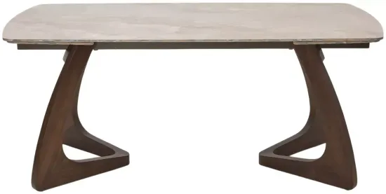 Стол DAKAR 180 GLOSS AMBER JADE SOLID CERAMIC / Орех