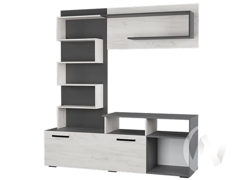 Гостиная Евро (графит/дуб крафт белый)