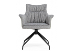 Стул на металлокаркасе Woodville Kaser 360 крутящийся grey, black, ножки черные