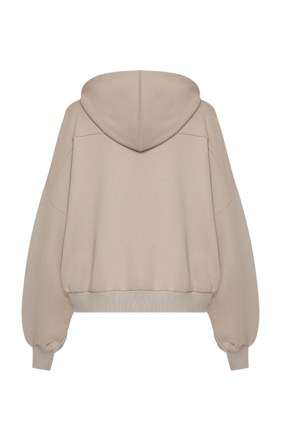 Толстовка с рельефными швами Крем