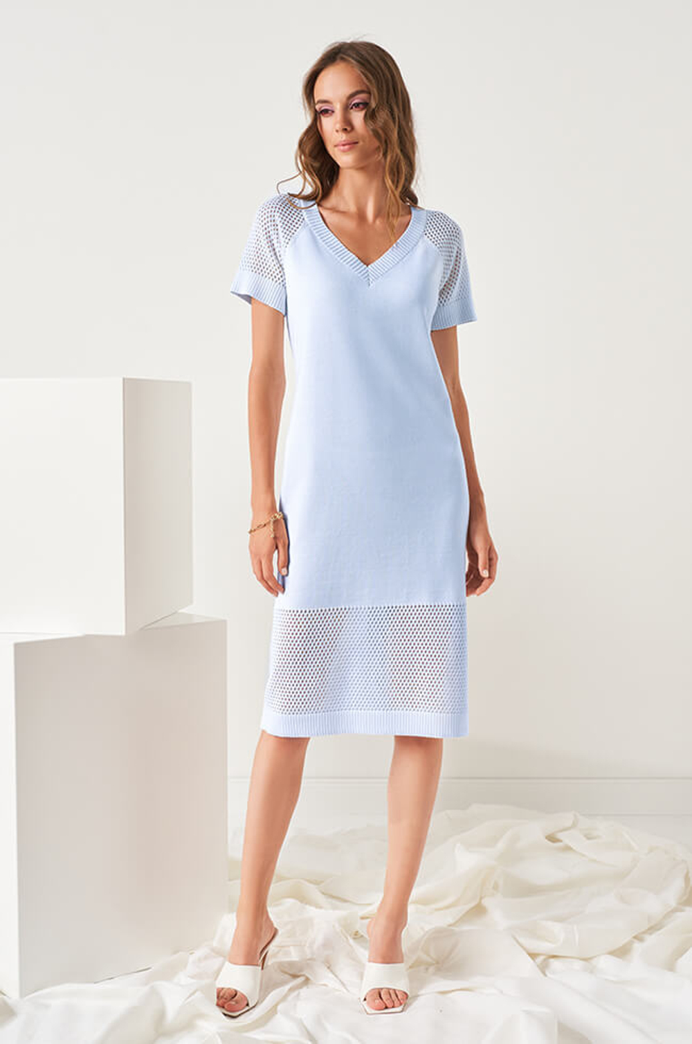 51468 Платье женское (жемчужно-голубой)