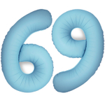 Шар фольгированный Цифра 6 101 см (Голубой)