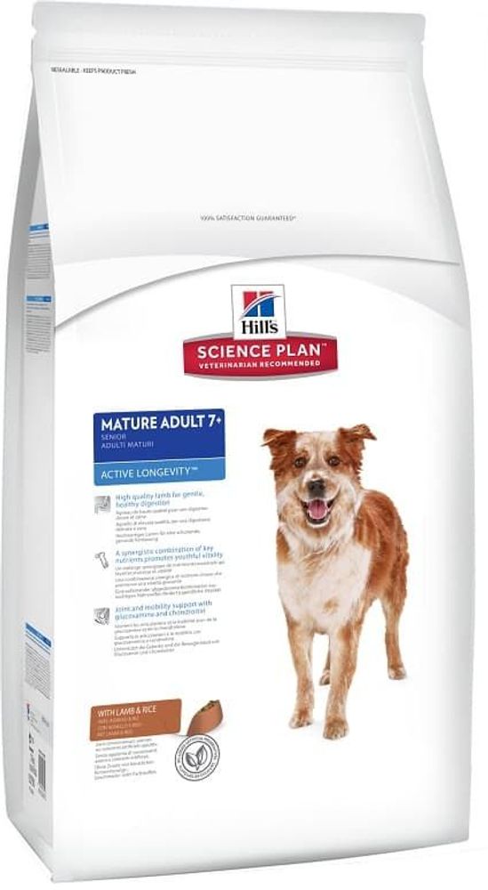 Hill's SP 3кг Active Longevity корм для собак мелких и средних пород старше 7 лет с ягненком Hill's SP 3кг Active Longevity корм для собак мелких и средних пород старше 7 лет с ягненком