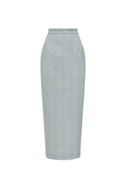 Юбка-карандаш миди голубая