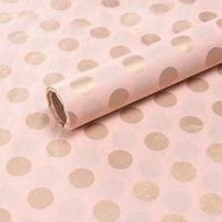 Тишью в рулоне 58см*10м ЗОЛОТОЙ ГОРОШЕК