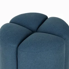 Пуф Bun, Ø45х45 см, синий