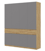 БОСТОН ШК-004 Шкаф 4-ств. ЛДСП (Комплект) Дуб Крафт золотой / Шифер серый