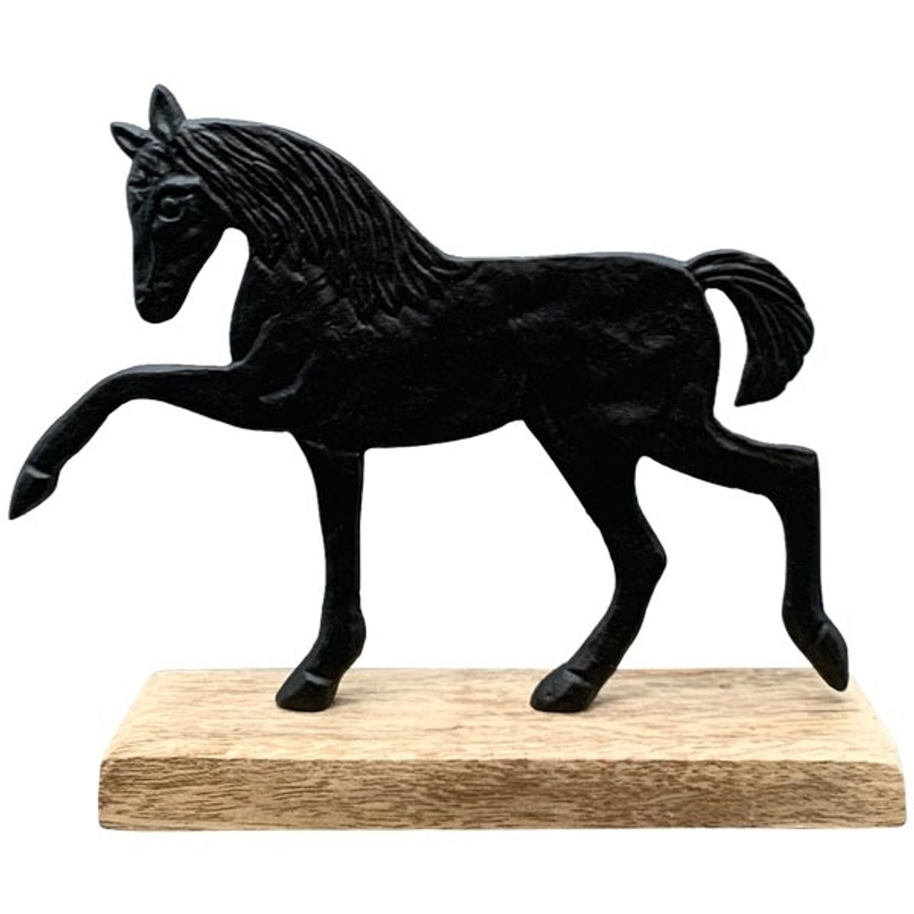 Декор "Лошадь" большая черная 19,5x5x15,5см