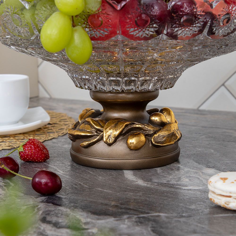 Фруктовница-конфетница Oliva Branch (Олива Бранч) Бронза Мейджи