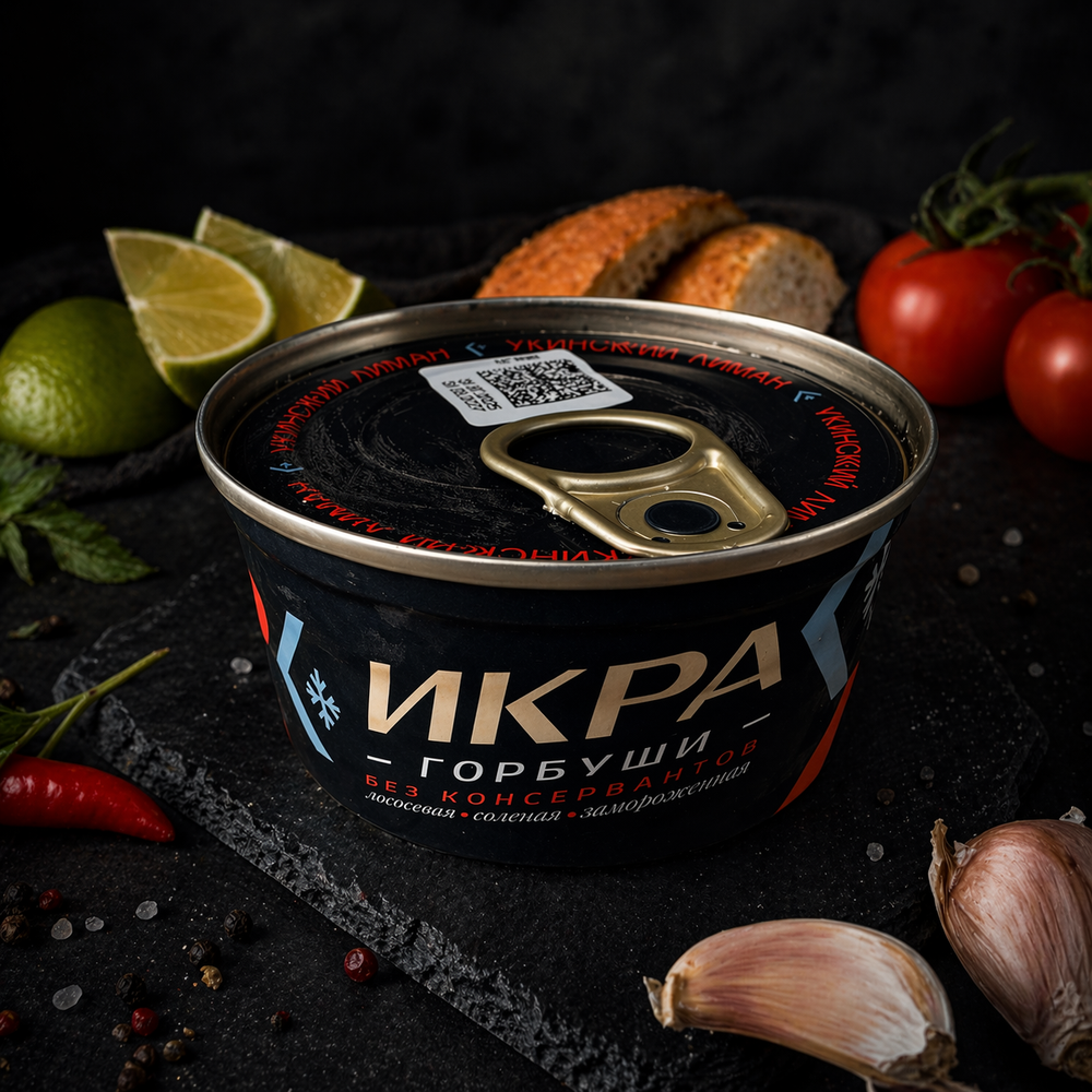 Икра горбуши без консервантов в заморозке, 130 гр