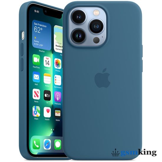 Apple Silicone Case with MagSafe iPhone 13 Pro Blue Jay «Полярная лазурь» MM2G3ZE/A