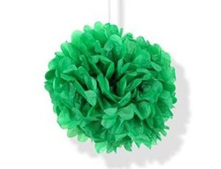 Бумажные помпоны "Зеленые"