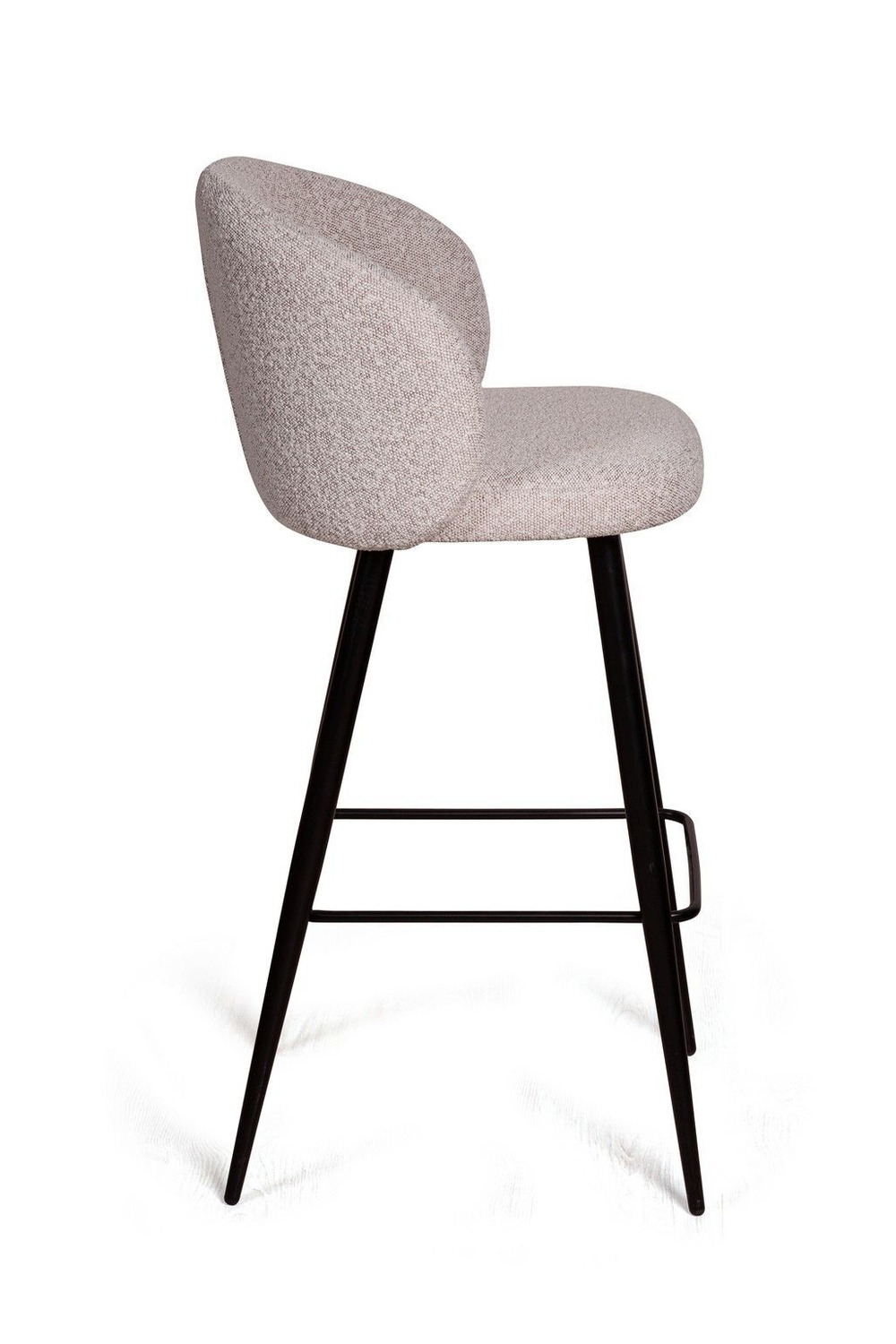 Стул барный Vito поворотный 360 градусов, букле серый