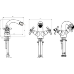 Смеситель для биде Boheme Imperiale Presente 336 золото