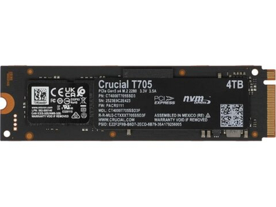 SSD накопитель Crucial T705 4ТБ, M.2 2280, PCIe 5.0 x4, NVMe [CT4000T705SSD3]