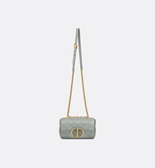 Сумка Dior Caro, модель маленького формата серый