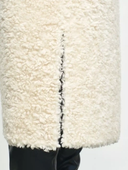 Шуба женская Чебурашка Тедди, белый, SilverFox