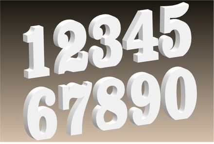 Топпер из пенопласта "Цифры"