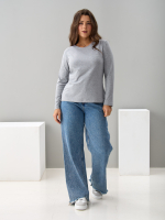 Лонгслив ЛНкл-081/светлосерый-меланж