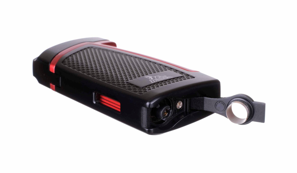 Зажигалка Lubinski "Дрэгон" турбо, двойное пламя, черно-красная