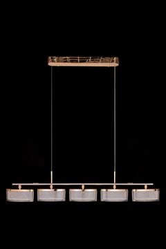 Подвесная люстра LED 63W 3000К/4000К/5500К LE7910/5L Gold золото Indiana Leon