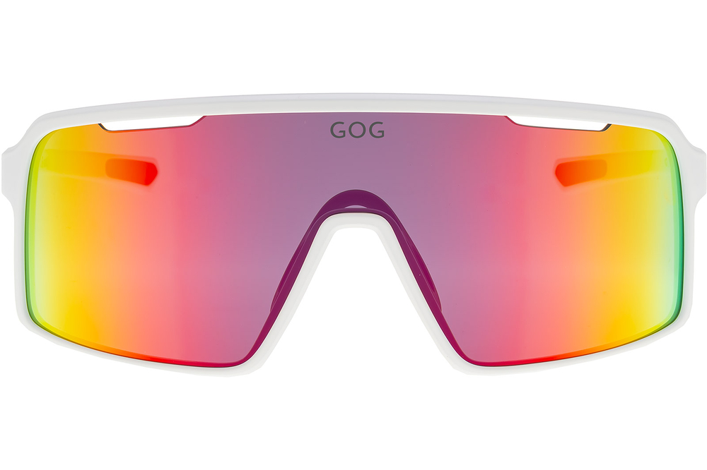 Спортивные очки GOG Enki / Matt White/Black / Reflex Black-Red