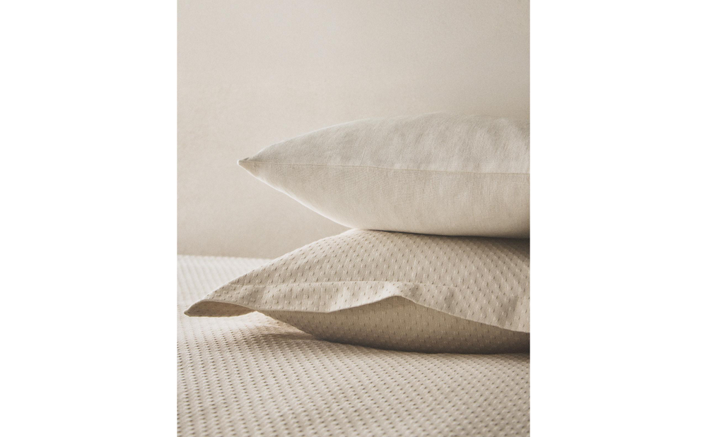 Zara Home наволочка декоративная из хлопка, бежевый · 1163/007