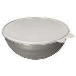 Миска с крышкой 1,55л «WAVE» металлик бежевый