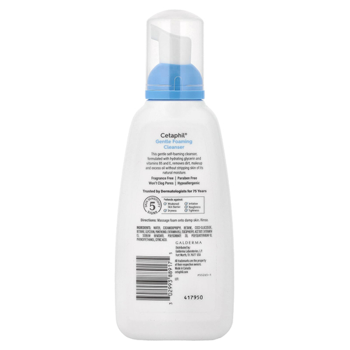 Cetaphil, нежная очищающая пенка, для нормальной и сухой кожи, 237 мл (8 жидк. унций)
