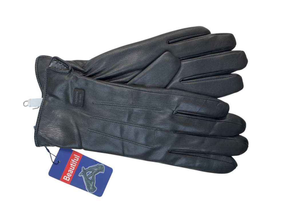 Перчатки. Женские. Материал верха: Эко кожа. Подклад: Плюш-флис. 10 шт в упаковке, разные цвета.