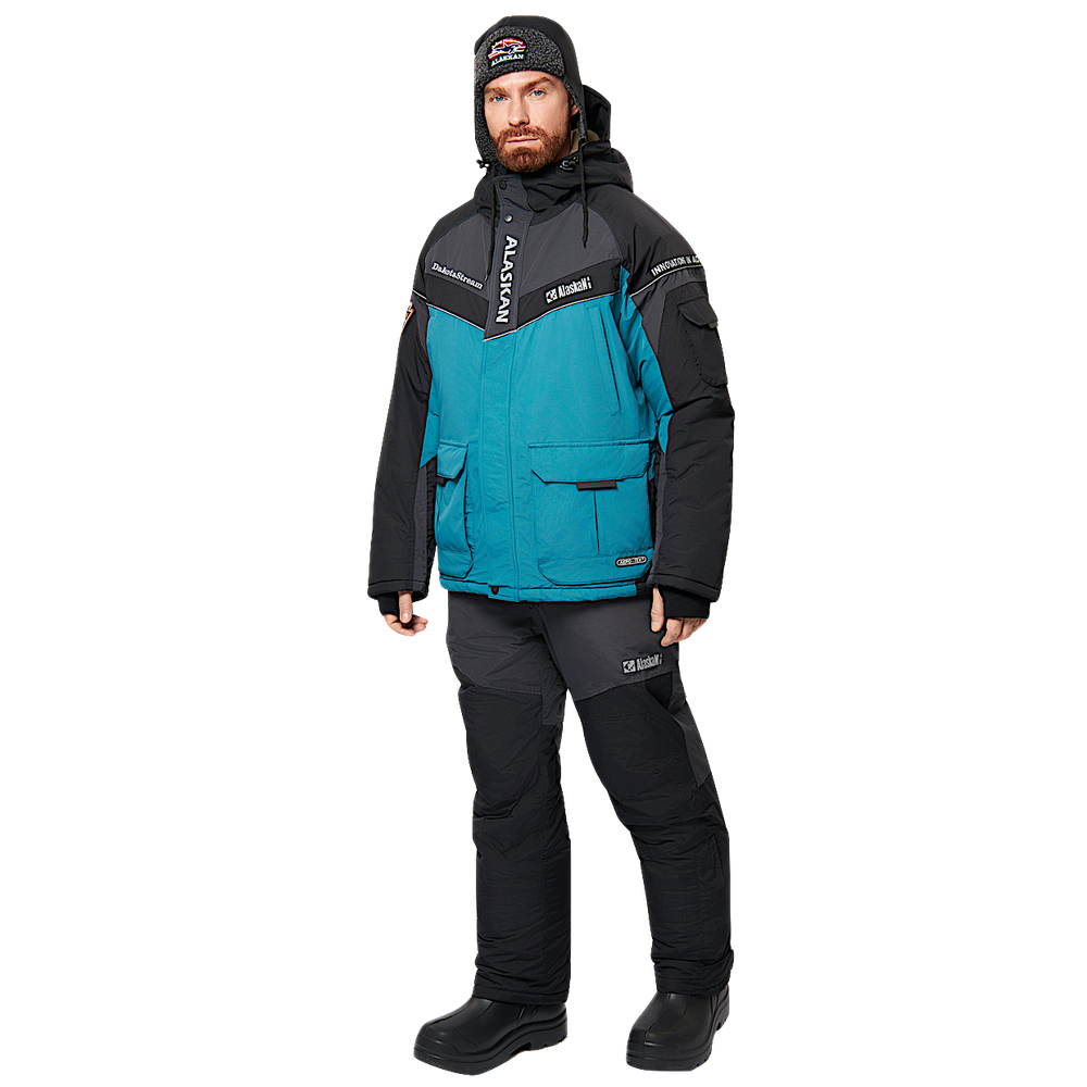 Костюм Alaskan зимний Dakota Stream -30°С 10/10 Морская волны / Серый / Чёрный ASDSGGB -