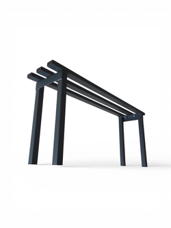 Лавочка садовая "Ладно". 1,0м. Целиком из металла.