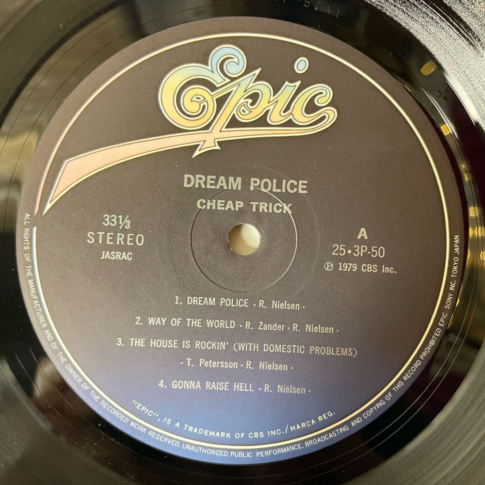 Винтажная виниловая пластинка LP Cheap Trick Dream Police (Japan 1979) (Obi) (Два Постера, 7 дюймовка, Полный Комплект)