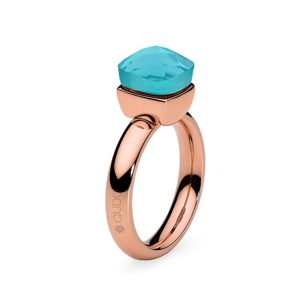 Кольцо Qudo Firenze turquoise 17.2 мм 611544/17.2 BL/RG размер 17,2