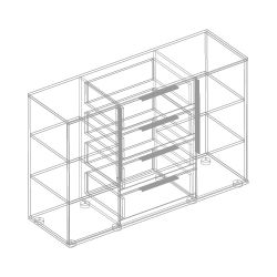 Комод с 4 ящ.,2 ств. МС "Стил"
