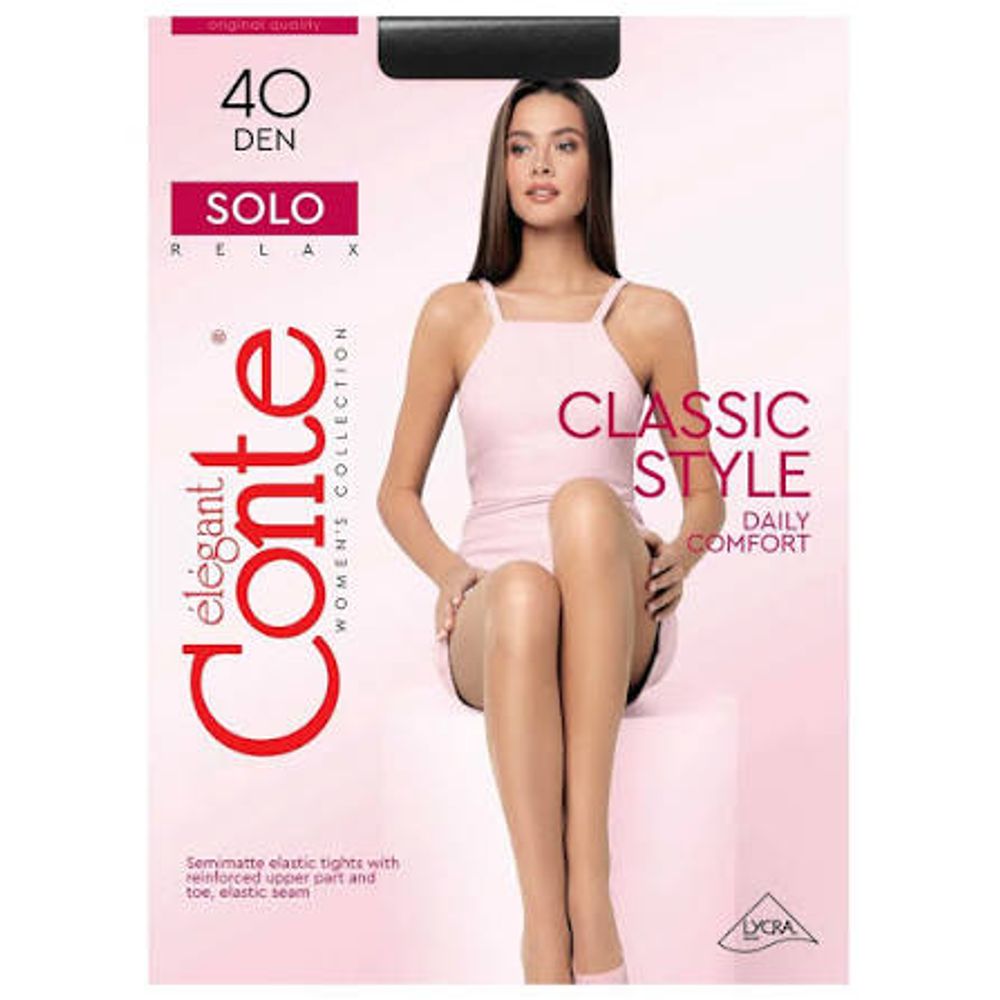 Колготки "CONTE" 40ден соло №3 nero