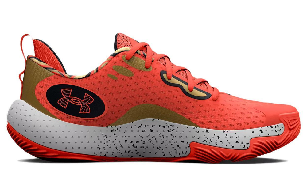 Under Armour Spawn 5 Let's 3 fashion all-match non-slip wear-resistant low-top basketball shoes for men and women the same orange