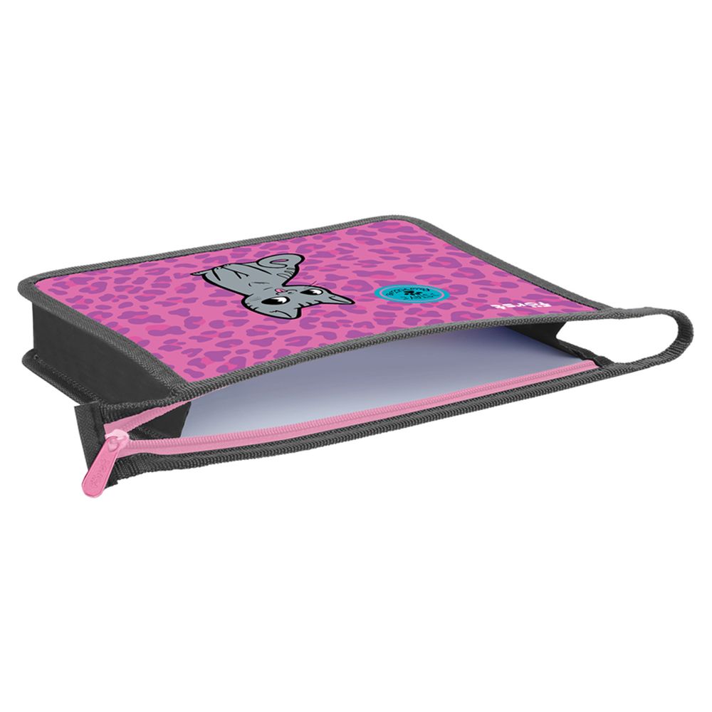 Папка для тетрадей 1 отделение, А5, Först "PAWsitive", 240*205*40мм, пластик, на молнии