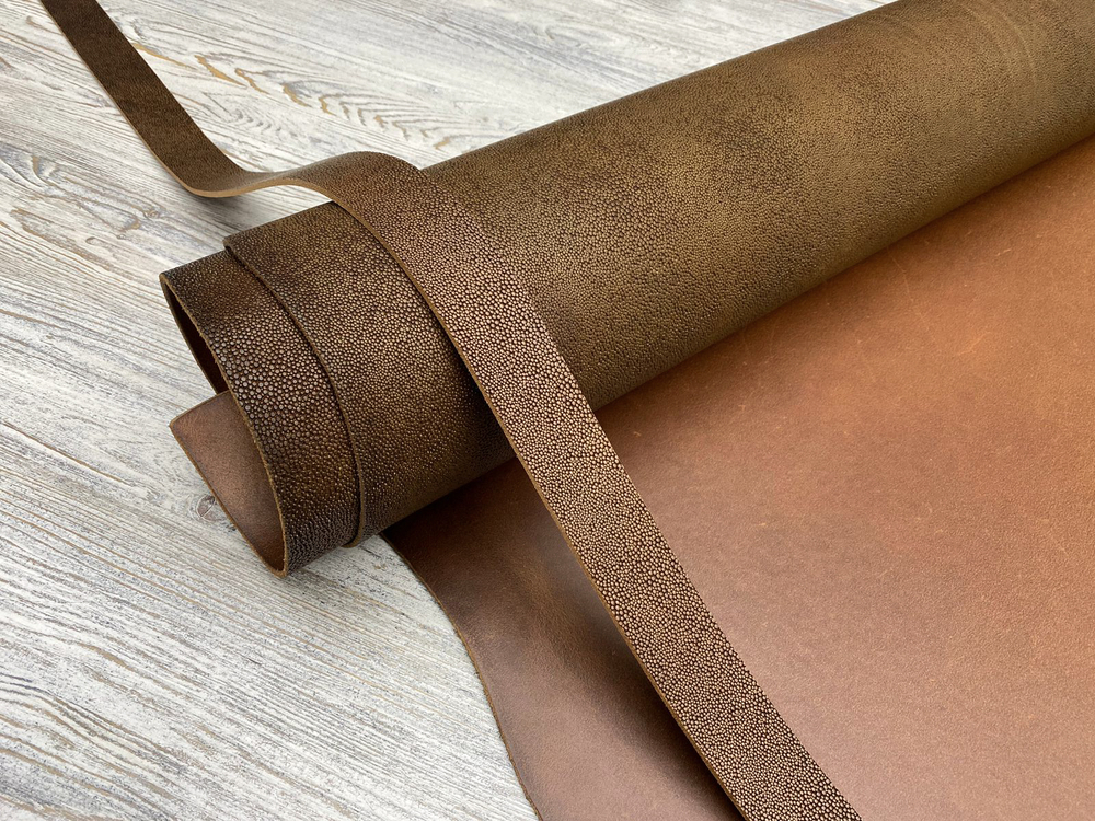 Ременная кожа Razza Oliva Brown (3,0 мм+) цв. Коричнево-оливковый