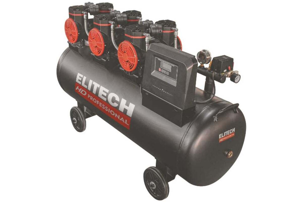 Безмасляный малошумный компрессор Elitech ACF 750-160S HD 206464
