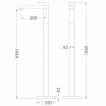 Смеситель ABBER Daheim AF8241SP напольный для раковины, сатин