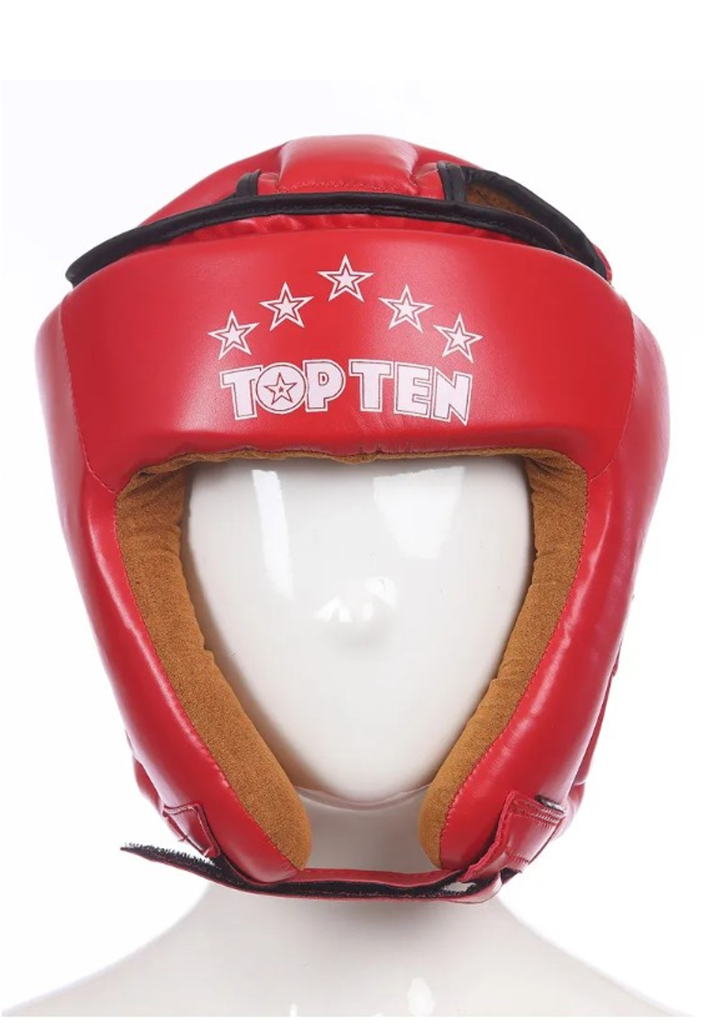 Шлем открытий c крестом на голове красный top ten