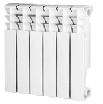 Радиатор алюминиевый Evolution EvA 350 боковое подключение белый 6 секций