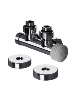 Узел нижнего подключения термостатический угловой Royal Thermo Design Pro 15мм М30х1,5 (Хром)