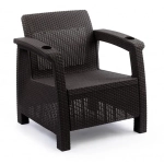 Кресло Ротанг-плюс 730х790мм (мокко) (без подушки)