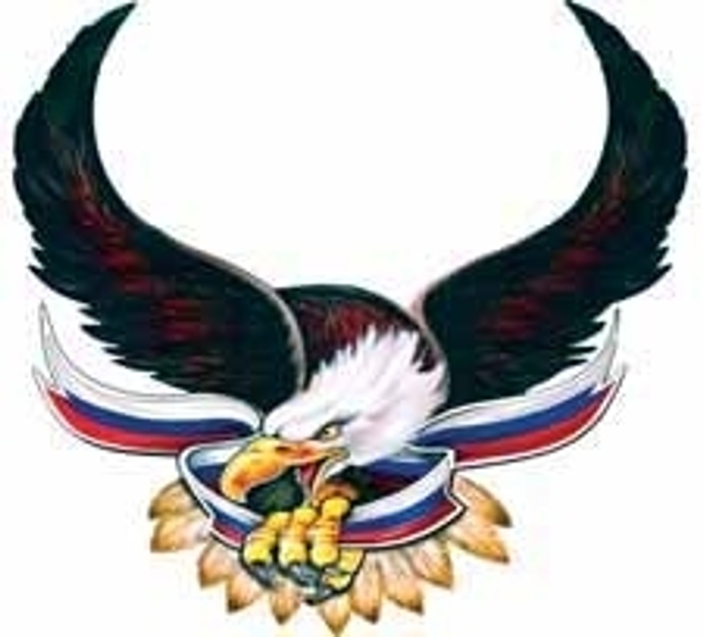 Наклейка "Орел №19(Russia)" винил, 50*52см  (1бол+1мал) лист 05387
