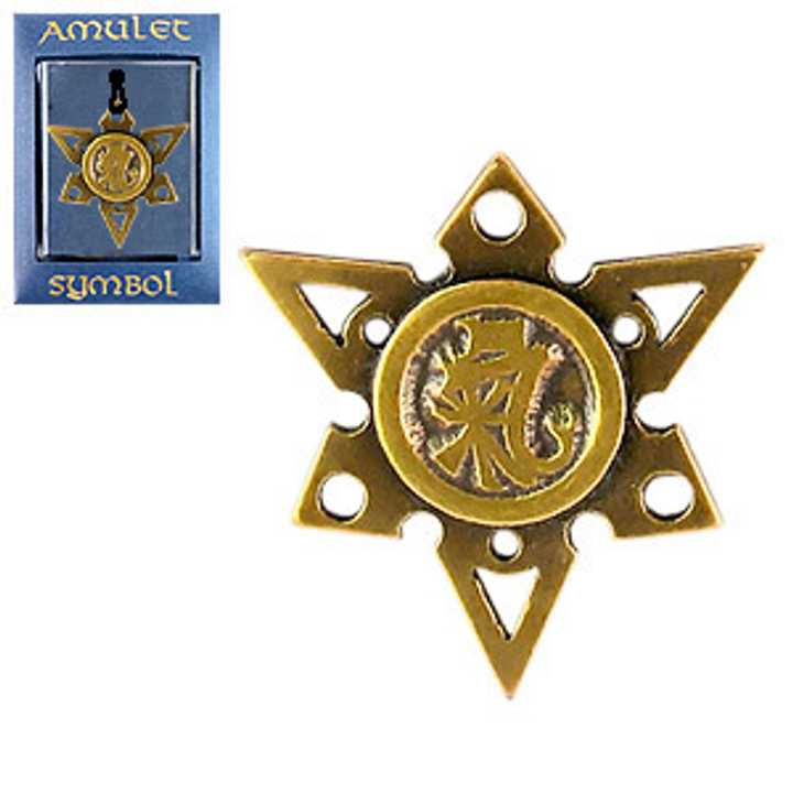 Амулет The Cult № 22 Знак Ци (Qi), латунь